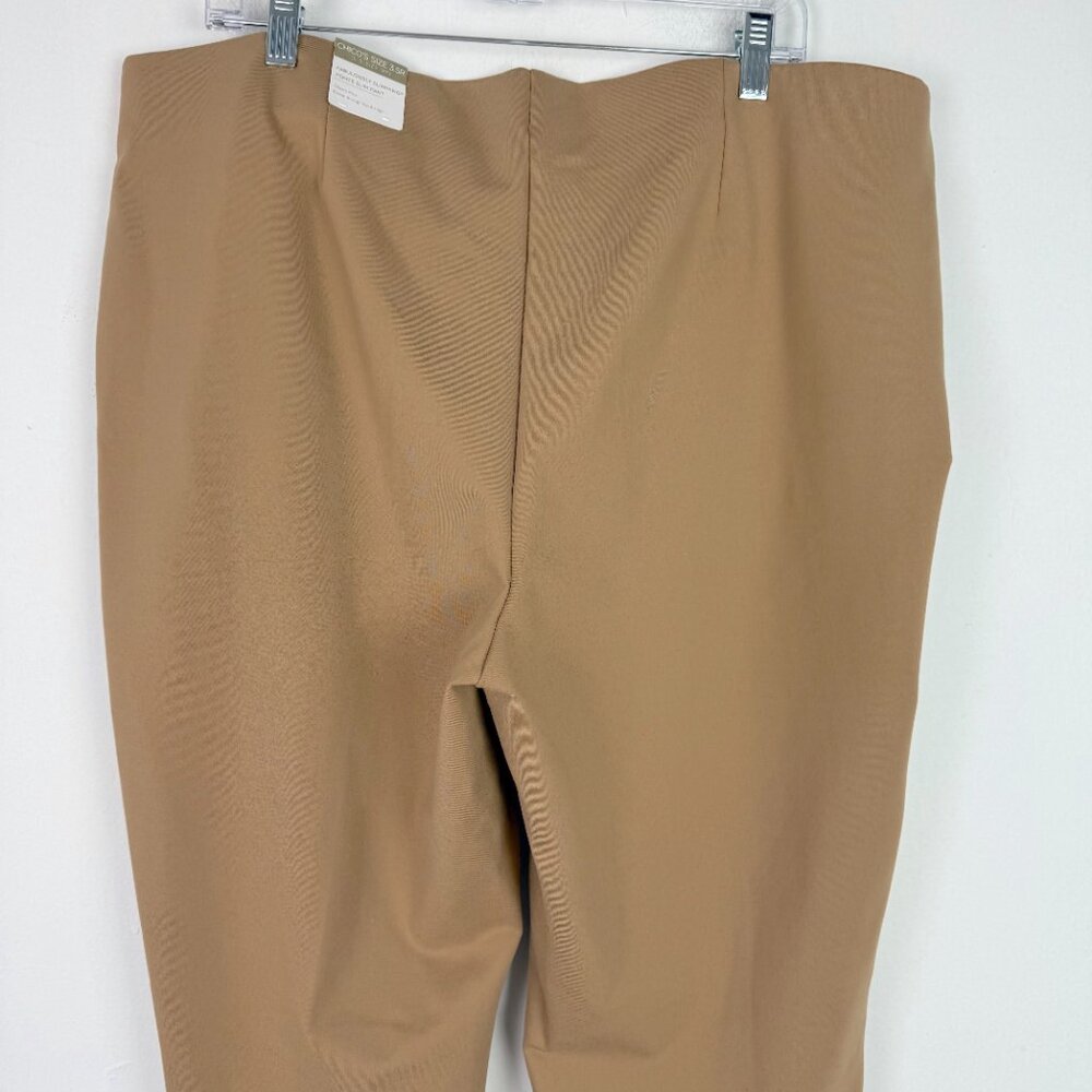 NWT Chico's Fabulously Slimming Ponte Slim Pant Classic Camel Plus Size 18 R NEW - Picture 8 of 11